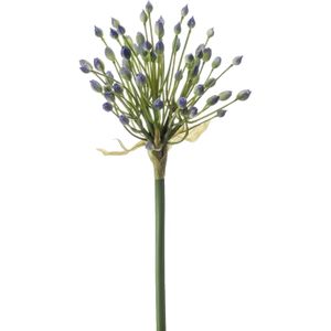 Emerald Allium/Sierui kunstbloem - losse steel - blauw - 70 cm - Natuurlijke uitstraling