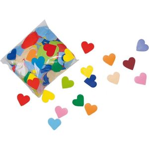 Gekleurde hartjes confetti 250 gram