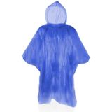 50x Voordelige wegwerp regenponcho voor volwassenen - Blauw