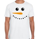 Sneeuwpop fout t-shirt - wit - heren - Kerstshirts / Kerst outfit