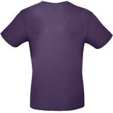 Set van 2x stuks paars basic t-shirt met ronde hals voor heren - katoen - 145 grams - paarse shirts / kleding, maat: XL (54)
