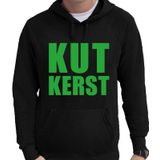 Foute Kerst hoodie / hooded sweater - KUT Kerst - zwart voor heren - kerstkleding / kerst outfit