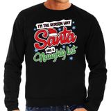 Foute Kersttrui / sweater - Im the reason why Santa has a naughty list - zwart voor heren - kerstkleding / kerst outfit