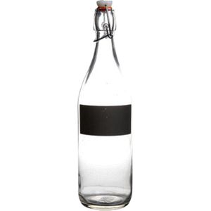Water/Weck/Sap flessen met krijtvakje van 970 ml - Met beugeldop voor al uw sapjes