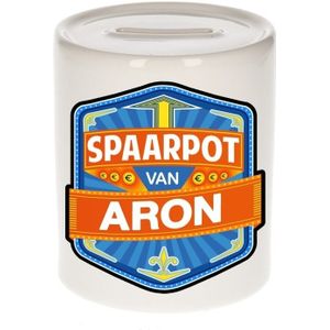 Kinder spaarpot voor Aron - keramiek - naam spaarpotten