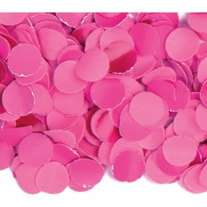 3x zakjes van 100 gram party confetti kleur fuchsia roze - Feestartikelen