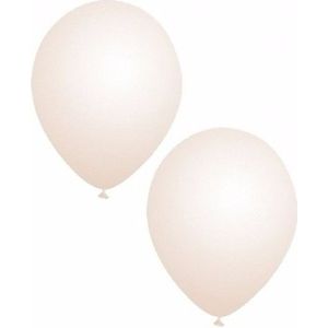Bellatio Decorations ballonnen - 50 stuks - transparant - 27 cm - helium of lucht - verjaardag / versiering