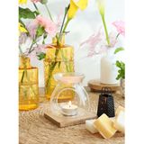 Ideas4seasons Amberblokjes/geurblokjes cadeauset - amber geur - inclusief geurbrander en mini rasp