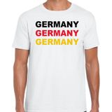 Germany landen t-shirt wit voor heren - Duitsland / landen shirt / kleding - Duitse kleuren