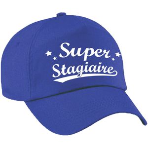 Super stagiaire cadeau pet / baseball cap blauw voor dames - bedankt kado voor een stagiaire