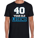 40 legend verjaardag t-shirt zwart - heren - veertig jaar cadeau shirt