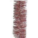 Decoris kerstslingers - 3x st - oudroze - 270 cm - folie/tinsel/lametta kerstboomversiering