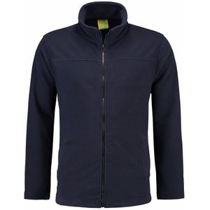 Navy fleece vest met rits voor volwassenen