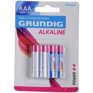 Grundig AAA Baterijen Alkaline| 4 stuks