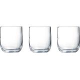 18x Stuks tumbler waterglazen/drinkglazen transparant 230 ml - Glazen - Drinkglas/waterglas/sapglas