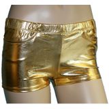 Hotpants goud voor dames verkleed broekje