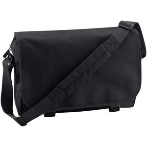 Bagbase Schoudertas/Messenger bag - zwart - heren/dames - 41 x 31 x 12 cm - schooltas/laptoptas