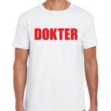 Dokter verkleed t-shirt wit voor heren - arts carnaval / feest shirt kleding / kostuum