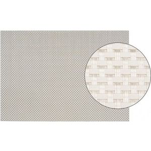 Placemat met geweven print wit 45 x 30 cm - Onderleggers