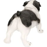 Dierenbeelden staande Engelse Bulldog- Decoratie beeldje Engelse Bulldog zwart/wit 41 cm