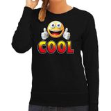 Funny emoticon sweater Cool zwart voor dames -  Fun / cadeau trui