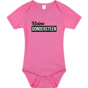 Kleine dondersteen tekst baby rompertje roze meisjes - Kraamcadeau - Babykleding