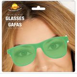 Guirca Carnaval/verkleed party bril - groen - volwassenen - Voor bij een verkleedkleding kostuum - verkleedbrillen