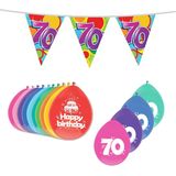 Haza Leeftijd verjaardag thema pakket 70 jaar - ballonnen/vlaggetjes