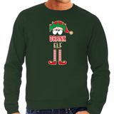 Bellatio Decorations foute kersttrui/sweater heren - Drank Elf - groen - Kerst elfje