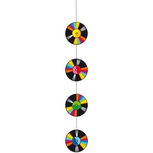 Feestartikelen en versieringen - seventies/eighties hangende slingers - disco thema - 1 meter