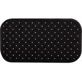 MSV Douche/bad anti-slip mat badkamer - rubber - zwart - 36 x 76 cm - met zuignappen