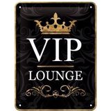 Muurdecoratie VIP Lounge bordje 15 x 20 cm