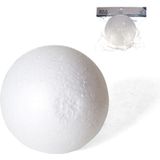 Pakket van 8x stuks piepschuim hobby/DIY bal/bol 15 cm - Kerstballen maken knutselmateriaal