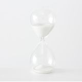 Decoratie Zandloper Glas met Wit Zand 20 cm - Glazen Zandloper/Timer