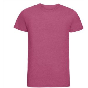 Basic Ronde hals t-shirt vintage washed roze voor heren - Herenkleding t-shirt roze