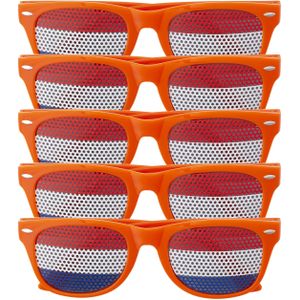 Trendoz oranje thema/Koningsdag - 5x stuks - feest/party bril voor volwassenen