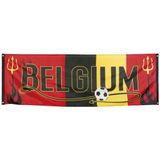 Belgie banner - 220 x 74 cm - Belgische Rode Duivels spandoek