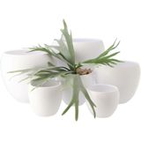 DK Design Bloempot/plantenpot - Vinci - wit mat - voor kamerplant - D24 x H28 cm