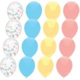 Haza Ballonnen - pastel kleuren mix verjaardag/thema feest - 18x stuks