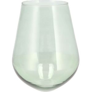 DK Design Bloemenvaas Mira - druppel vorm vaas - groen glas - D22 x H28 cm - boeketvazen