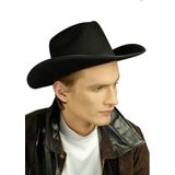 Carnaval verkleed set cowboyhoed Omaha - zwart - cowboy plaksnor/holster/revolver - volwassenen