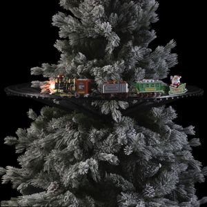 Feeric lights and christmas - rijdende kersttrein - voor om kerstboom