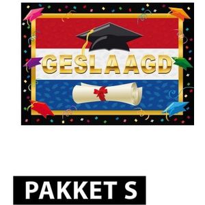 Geslaagd versiering pakket klein