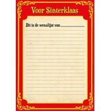 18x Kinderopvang peuter activiteit Sinterklaasviering kleurplaat placemats en verlanglijstje