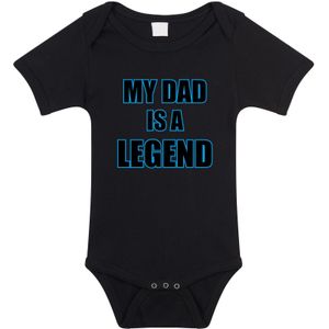 My dad is a legend tekst baby rompertje zwart jongens en meisjes - Kraamcadeau/ Vaderdag cadeau - Babykleding