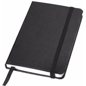 Zwart pocket luxe schriftjes/notieboekjes/opschrijfboekjes gelinieerd A6 formaat