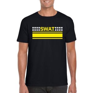 SWAT speciale eenheid logo zwart t-shirt  voor heren - Politie verkleedkleding