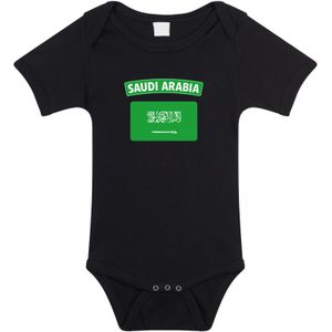 Saudi-Arabia baby rompertje met vlag zwart jongens en meisjes - Kraamcadeau - Babykleding - Saudi-Arabie landen romper