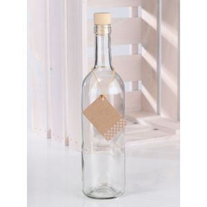 2x Glazen flessen met kurk 750 ml - Glasflessen / flessen met kurk