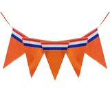 Bellatio Decorations - Oranje Holland vlaggenlijnen - 10x stuks van 10 meter - Oranje versiering slinger WK/ EK/ Koningsdag